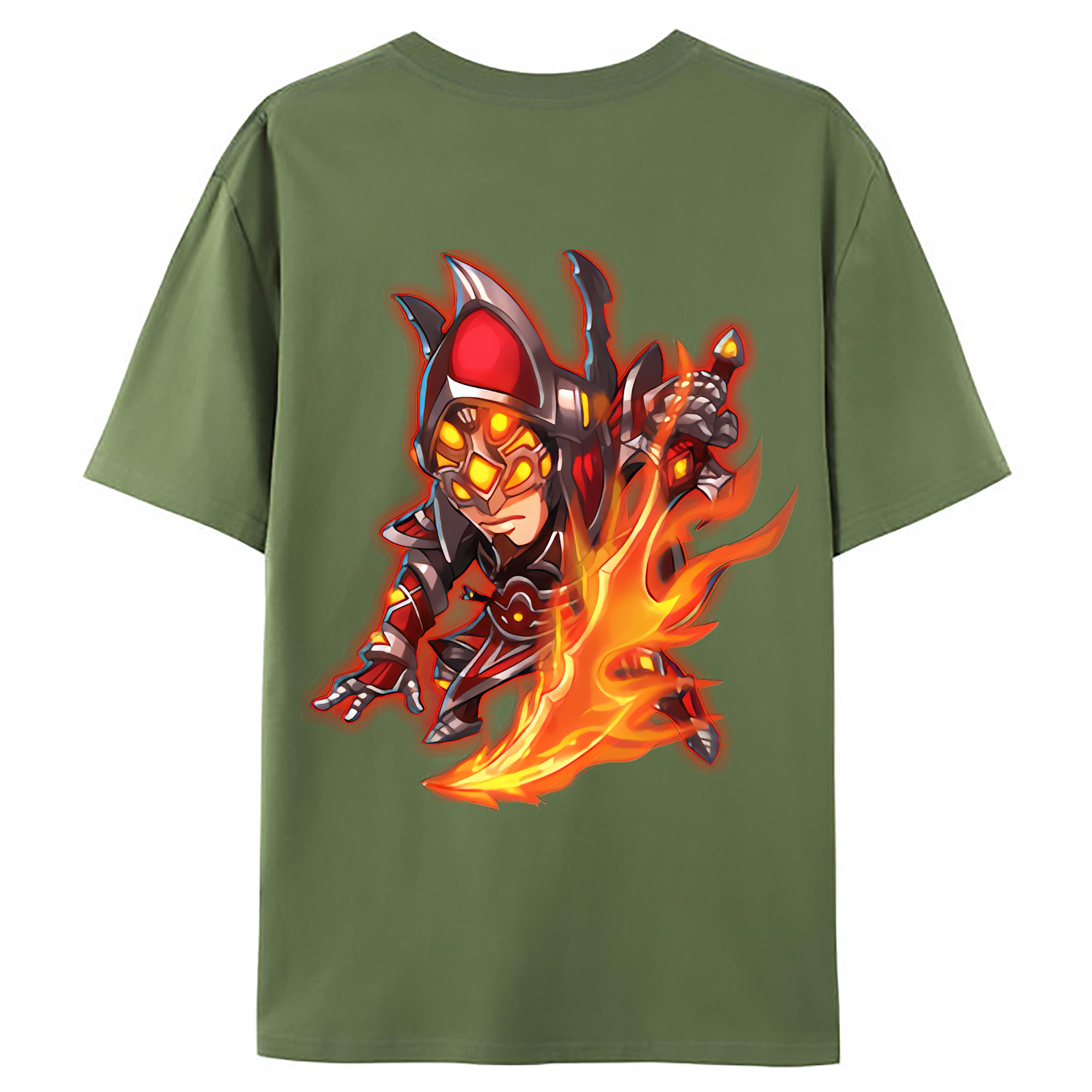 （画像用） リーグ・オブ・レジェンド League of Legends LOL 綿100％ メンズ半袖Tシャツ（バックプリント） 通気性